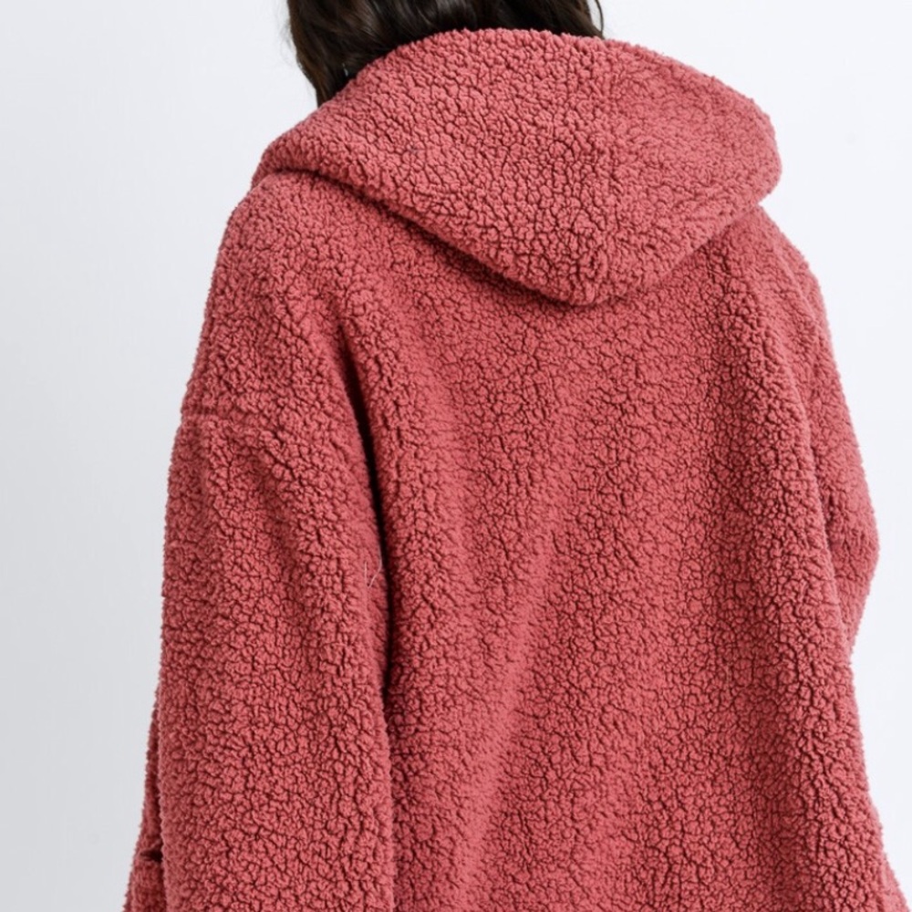 NWT Reversible Cozy Pocket Hooded Cardigan Sweater - Picture 5 of 8